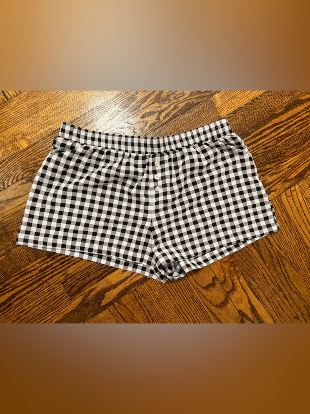 Black & White Gingham Women’s Shorts